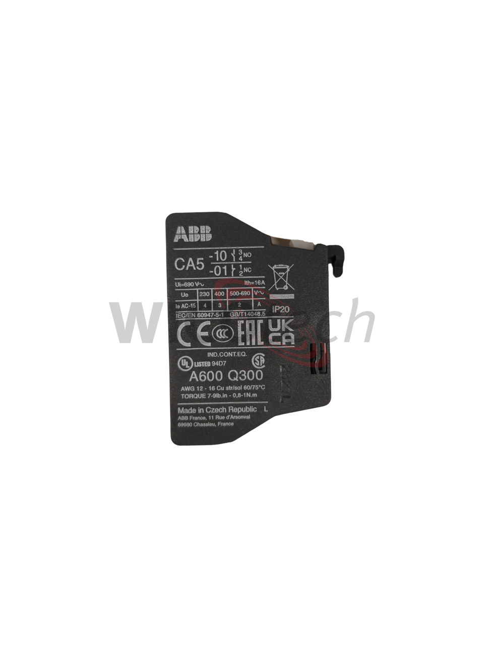Aux. cont for ABB cont CA5-10 1xNO