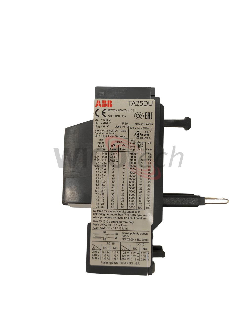 Overload relay TA25DU 2,2 - 3,1A