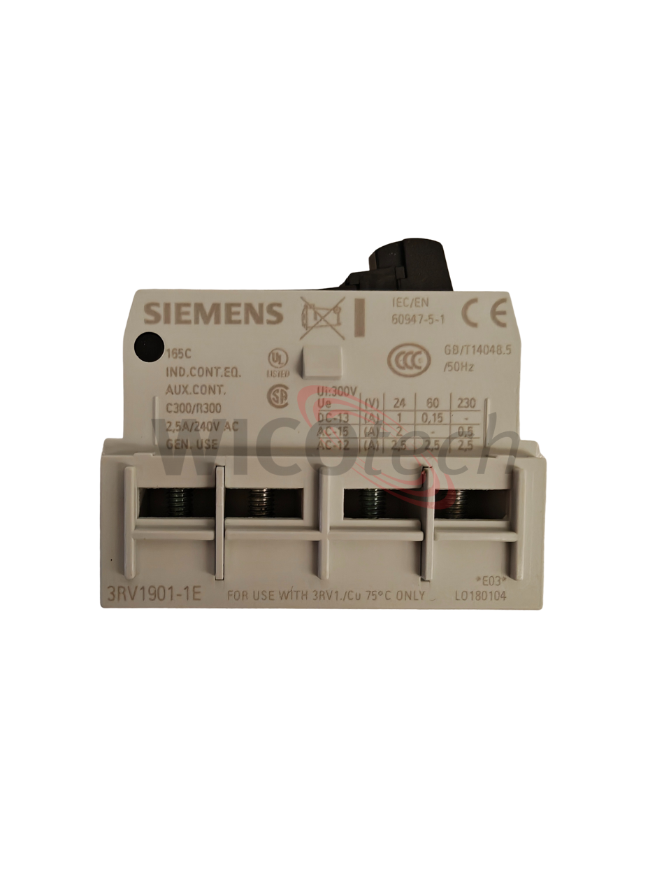 Auxiliary contact f. 3RV1 1no+1nc