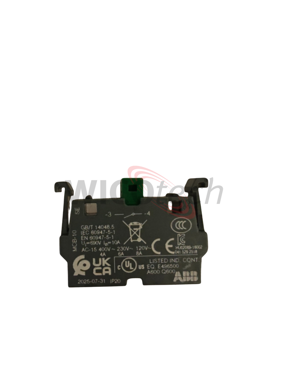 Modular contact block ABB 1NO front fixing