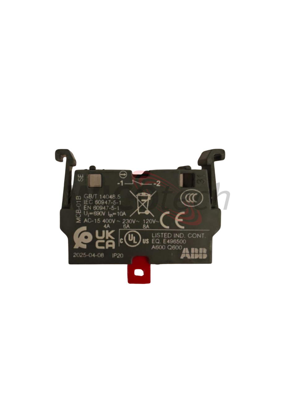 Modular contact block ABB 1NC back plate fixing