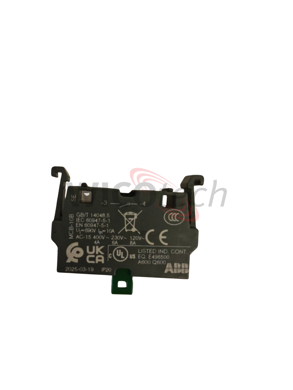 Modular contact block ABB 1NO back plate fixing